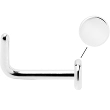 Load image into Gallery viewer, 18G 1/4 ASTM F-136 Implant Grade Titanium 3mm Disc End L Shape Nose Ring
