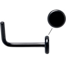 Load image into Gallery viewer, 20G 1/4 Black ASTM F-136 Implant Grade Titanium 3mm Disc End L Shape Nose Ring
