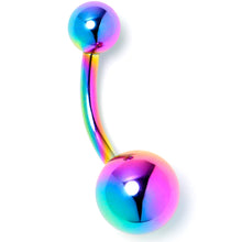 Load image into Gallery viewer, Rainbow ASTM F-136 Implant Grade Titanium Internally Threaded Belly Ring

