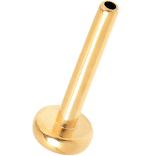 Load image into Gallery viewer, 20G 1/4 Gold Tone ASTM F-136 Implant Grade Titanium Threadless Post Only Labret
