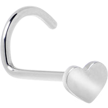 Load image into Gallery viewer, 20G 1/4 ASTM F-136 Implant Grade Titanium Heart Threadless Left Side Nose Screw
