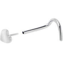 Load image into Gallery viewer, 20G 1/4 ASTM F-136 Implant Grade Titanium Heart Threadless Left Side Nose Screw
