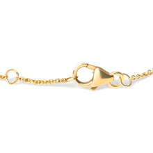 Load image into Gallery viewer, 10K Yellow Gold Blue Sapphire and Diamond Accent Evil Eye Station Link Bracelet  (H-I Color, I1-I2 Clarity) - Size 7"

