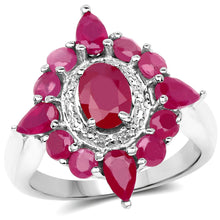 Load image into Gallery viewer, 3.04 Carat Glass Filled Ruby .925 Sterling Silver Ring
