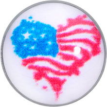 Load image into Gallery viewer, 16G 1/4 Heart Flag Patriotic Cartilage Tragus Earring
