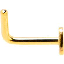 Load image into Gallery viewer, 20G 1/4 Gold Tone ASTM F-136 Implant Grade Titanium Heart End L Shape Nose Ring
