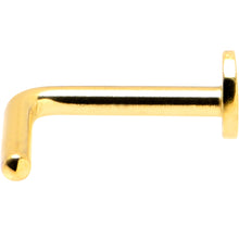 Load image into Gallery viewer, 18G 1/4 Gold Tone ASTM F-136 Implant Grade Titanium Moon End L Shape Nose Ring
