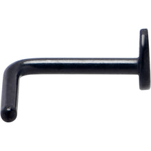 Load image into Gallery viewer, 20G 1/4 Black ASTM F-136 Implant Grade Titanium Moon End L Shape Nose Ring
