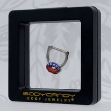 Load image into Gallery viewer, 16G 5/16 Patriotic Kissy Lips Cartilage Clicker
