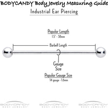 Load image into Gallery viewer, 14G Red Blue Clear Gem Patriotic Hat Industrial Barbell 38mm
