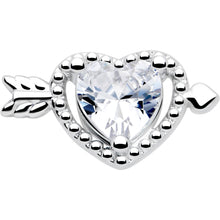 Load image into Gallery viewer, 20G 1/4 Clear CZ Gem Fusion of Love L Shape Nose Ring
