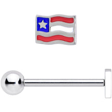 Load image into Gallery viewer, Patriotic Flag Barbell Tongue Ring
