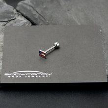 Load image into Gallery viewer, Patriotic Flag Barbell Tongue Ring
