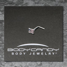 Load image into Gallery viewer, 20G 7mm Patriotic Flag L Shape Nose Ring
