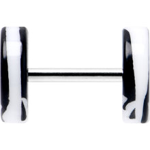Load image into Gallery viewer, 16G White Black Drip Acrylic Cheater Plug Set
