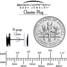 Load image into Gallery viewer, 16G Black White Reverse Drip Acrylic Cheater Plug Set
