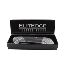 Load image into Gallery viewer, 7.75" Titanium &amp; Damascus Folding Knife
