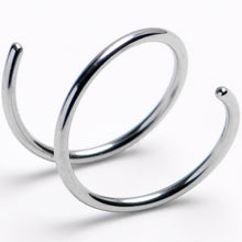 Load image into Gallery viewer, Spiral Nose Rings Double Hoop 20G
