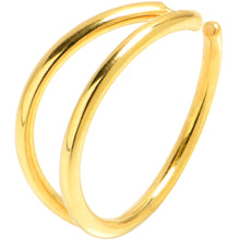 Load image into Gallery viewer, 20G 5/16 Gold Tone Double Nose Hoop
