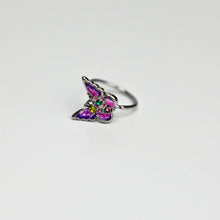 Load image into Gallery viewer, 20G 5/16 Green Yellow Gem Exotic Butterfly Nose Hoop
