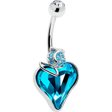 Load image into Gallery viewer, Clear Blue Gem Strawberry Love Belly Ring
