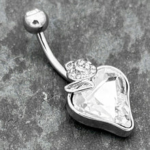 Load image into Gallery viewer, Clear Gem Strawberry Love Belly Ring
