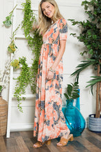 Load image into Gallery viewer, Celeste Paisley Print Short Sleeve Maxi Dress with Pockets Effortlessly Stylish, Fluttering, Comfortable, and Versatile with Pockets for Added Convenience
