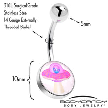 Load image into Gallery viewer, UFO Alien Ship Belly Ring
