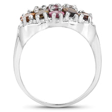 Load image into Gallery viewer, 5.89 Carat Genuine Multi Tourmaline .925 Sterling Silver Ring
