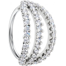 Load image into Gallery viewer, 20G 5/16 Clear CZ Gem Faux Triple Hoop Nose Hoop
