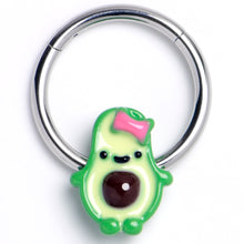Load image into Gallery viewer, 16G 3/8 Cutie Avocado Hinged Segment Ring
