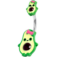 Load image into Gallery viewer, Cutie Avocado Double Mount Belly Ring
