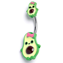 Load image into Gallery viewer, Cutie Avocado Double Mount Belly Ring
