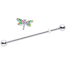 Load image into Gallery viewer, 14G Dragonfly Colors Industrial Barbell 38mm
