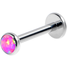 Load image into Gallery viewer, 16G 5/16 Pink Synthetic Opal G23 Titanium Threadless Push In Labret
