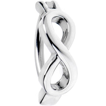 Load image into Gallery viewer, 14G 3/8 Grade 23 Titanium Infinity Symbol Hinged Hoop Belly Ring
