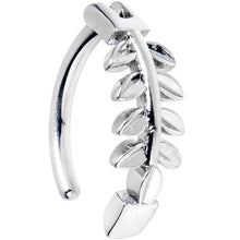Load image into Gallery viewer, 14G 3/8 Grade 23 Titanium Leafy Branch Hinged Hoop Belly Ring
