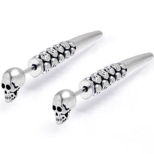 Load image into Gallery viewer, Skull Head Stainless Steel Screw Taper Cheater Plug Set
