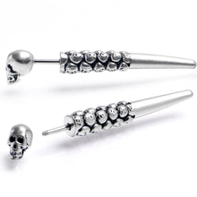 Load image into Gallery viewer, Skull Head Stainless Steel Screw Taper Cheater Plug Set
