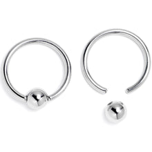 Load image into Gallery viewer, 16G 3/8 Skull Red Eyes BCR Captive Bead Ring Set of 4
