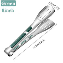 Load image into Gallery viewer, 7/9/12inch 304 Stainless Steel Kitchen Tongs BBQ Clamp Grill Cooking Clamp Silicone Food Tong Kitchen Accessories Food Tong BBQ Grill Steak BBQ Clip Cooking Tools Stainless Steel Convenient Non-Stick Barbecue Tong
