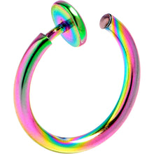 Load image into Gallery viewer, Rainbow Clip On Fake Nose Ring
