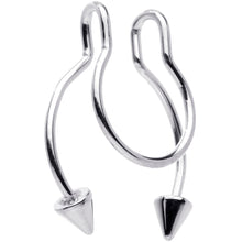 Load image into Gallery viewer, Horseshoe Cone Barbell Fake Nose Ring Nipple and Clip on Earring
