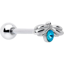 Load image into Gallery viewer, Blue Gem Little Cutie Bee Barbell Tongue Ring
