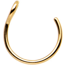 Load image into Gallery viewer, Gold Tone Stainless Steel Clip on Hoop Fake Nose Ring
