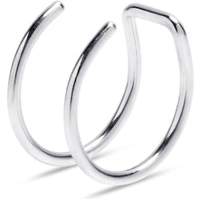 Load image into Gallery viewer, Stainless Steel Clip on Double Hoop Fake Cartilage Earring Ear Cuff
