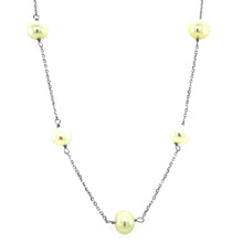 Load image into Gallery viewer, 14k White Gold Necklace with White Pearls
