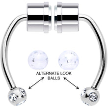 Load image into Gallery viewer, Clear Gem Magnetic Septum Ring Horseshoe Non-Pierced Fake Nose Ring
