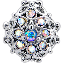 Load image into Gallery viewer, 16G 1/4 Aurora Gem Retro Sunburst Cartilage Labret
