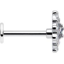 Load image into Gallery viewer, 16G 5/16 Aurora Gem Retro Sunburst Labret Monroe Tragus
